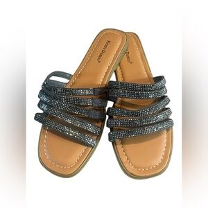 Pierre Dumas Women's Bedazzled Sandals Size 6.5